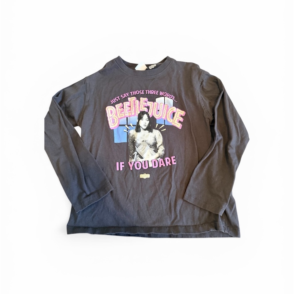 ZARA girls BeetleJuice if you dare long sleeve tee size 9-10